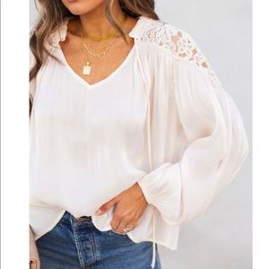 Vici iridescent lace blouse